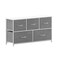 Emma and Oliver Marley 5 Drawer Storage Dresser with Cast Iron Frame, Wood Top and Easy Pull Fabric Drawers with Wooden Handles
